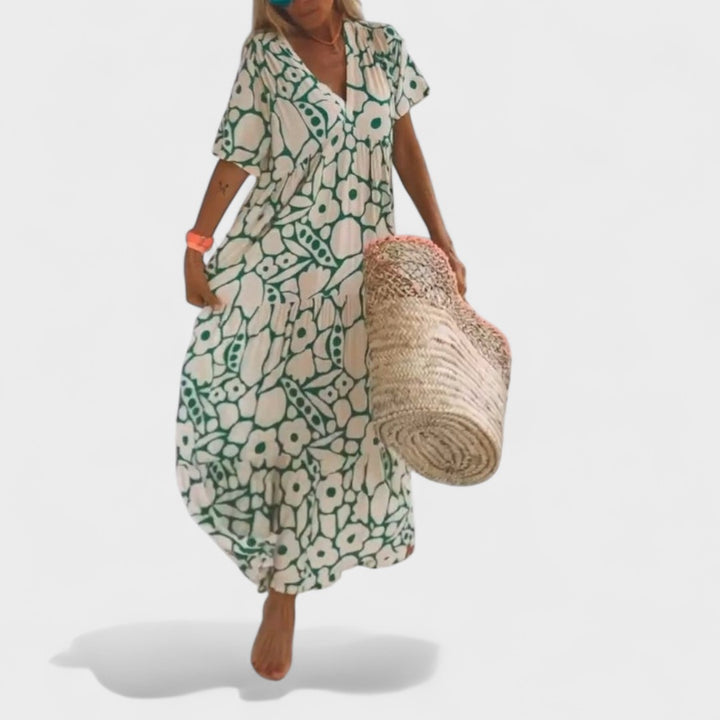 Bella - Dress with Bohemian Floral Look
