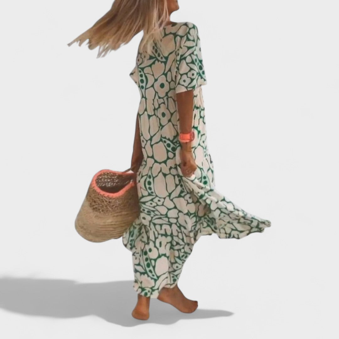 Bella - Dress with Bohemian Floral Look