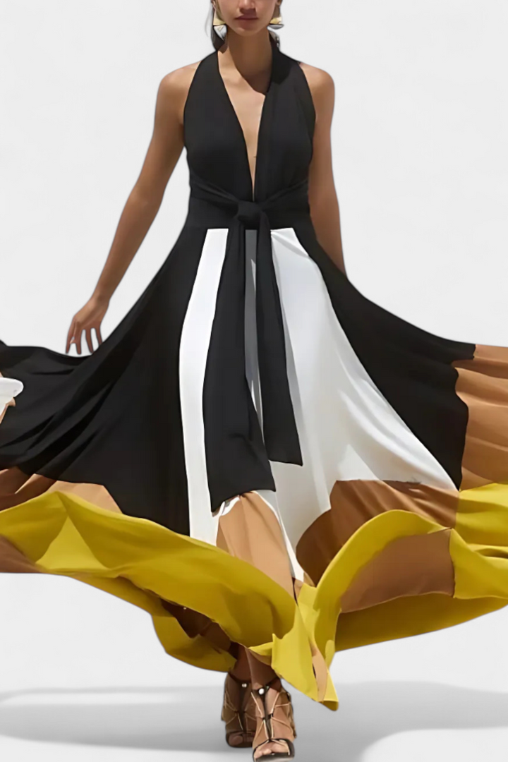 Nava Long Multiform Dress with Open Back
