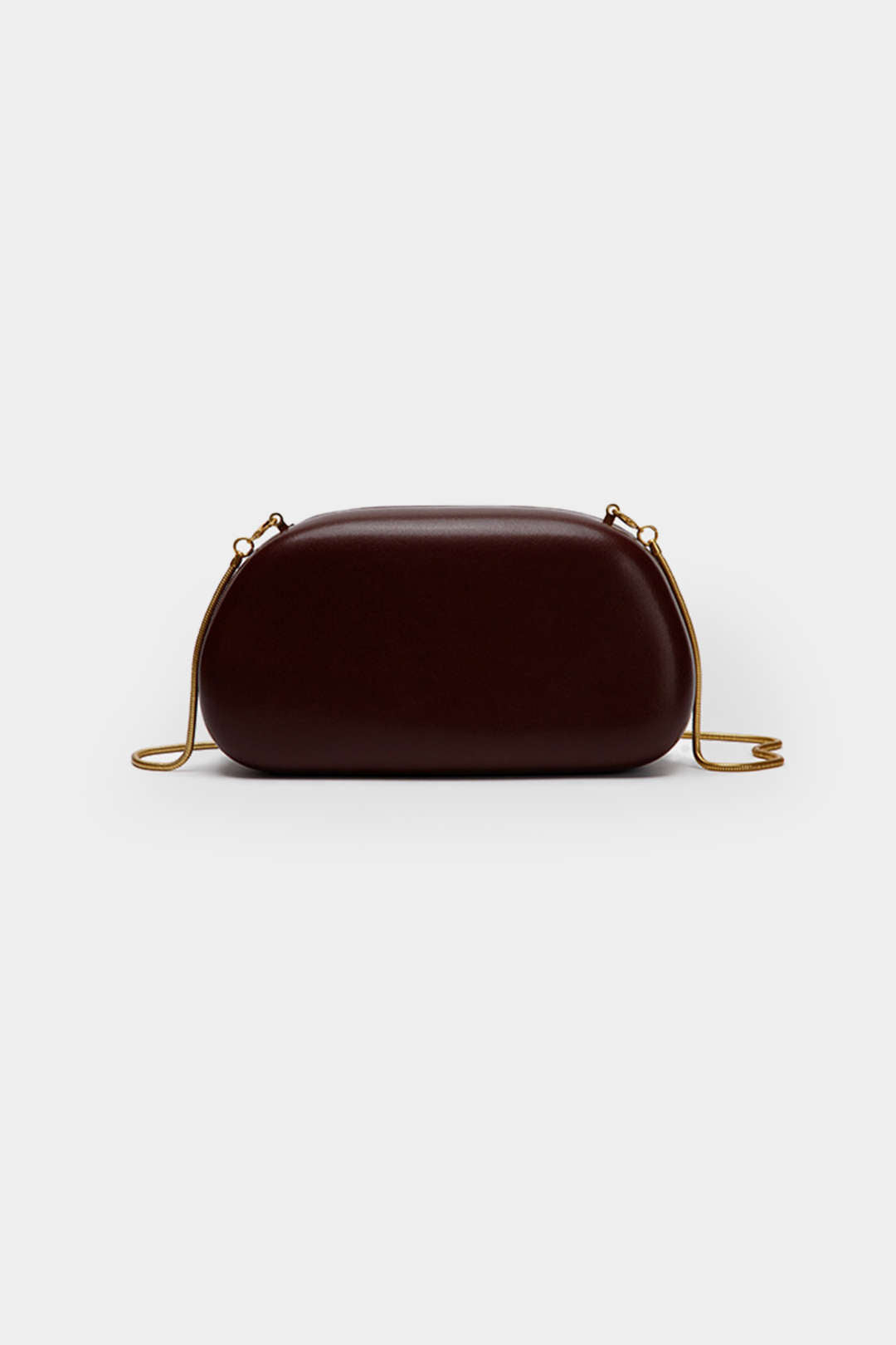 Faux Leather Metal Decor Clutch Purse