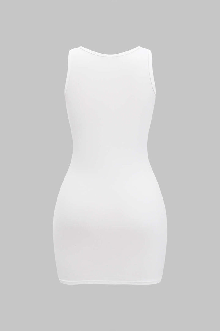 Patchwork Sleeveless Tank Mini Dress