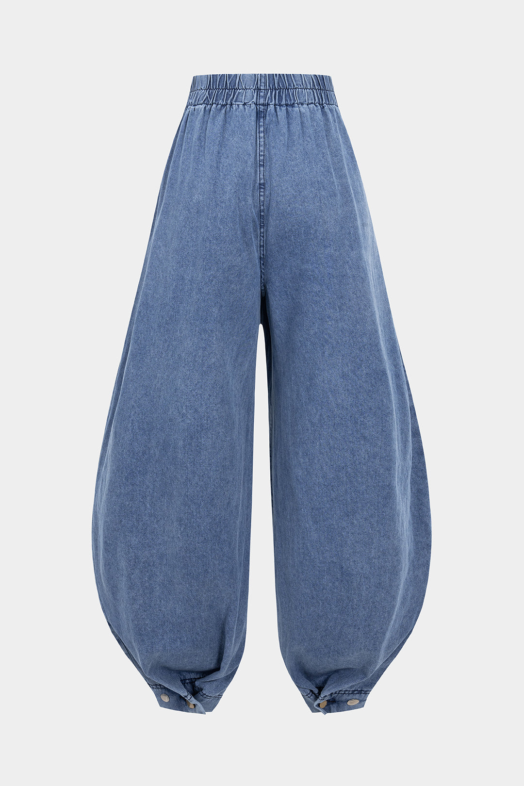Denim High Waist Zipper Barrel Jeans
