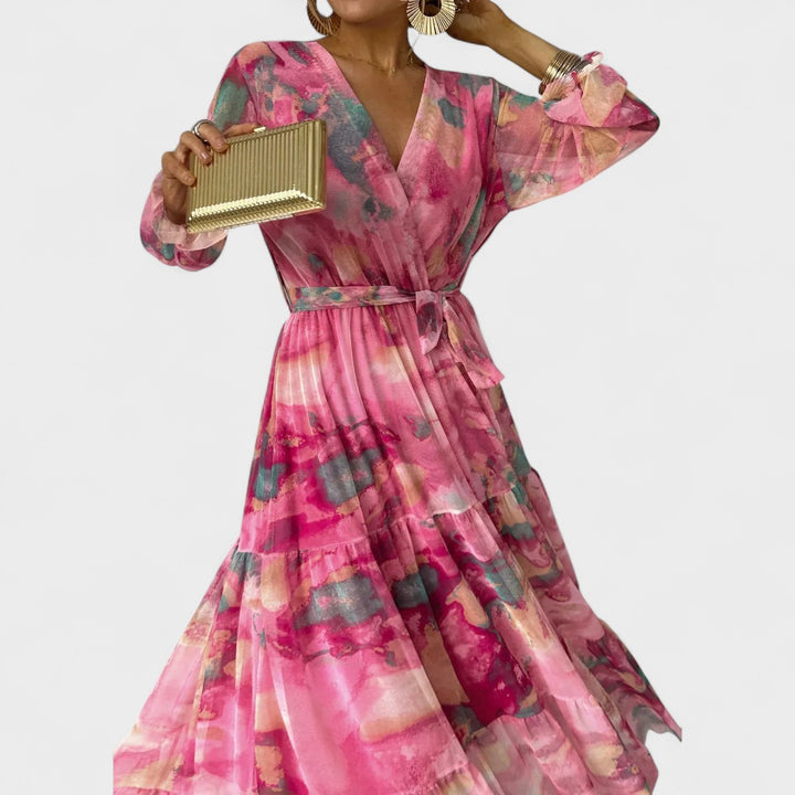 Amber - Long Sleeve Floral Dress