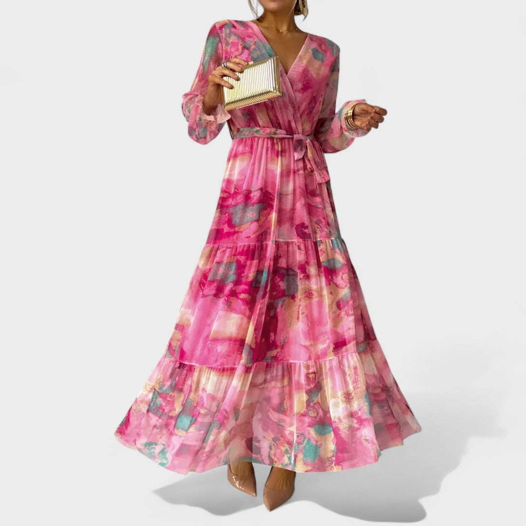 Amber - Long Sleeve Floral Dress