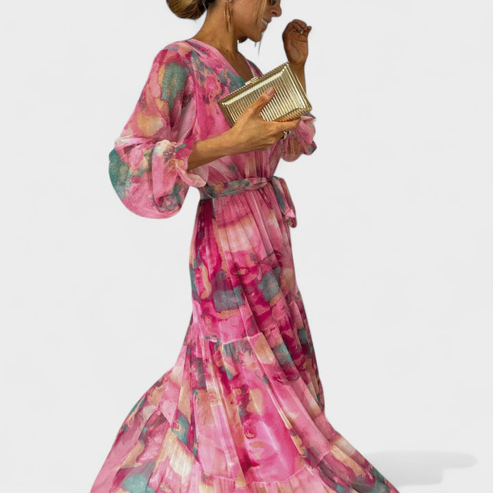 Amber - Long Sleeve Floral Dress