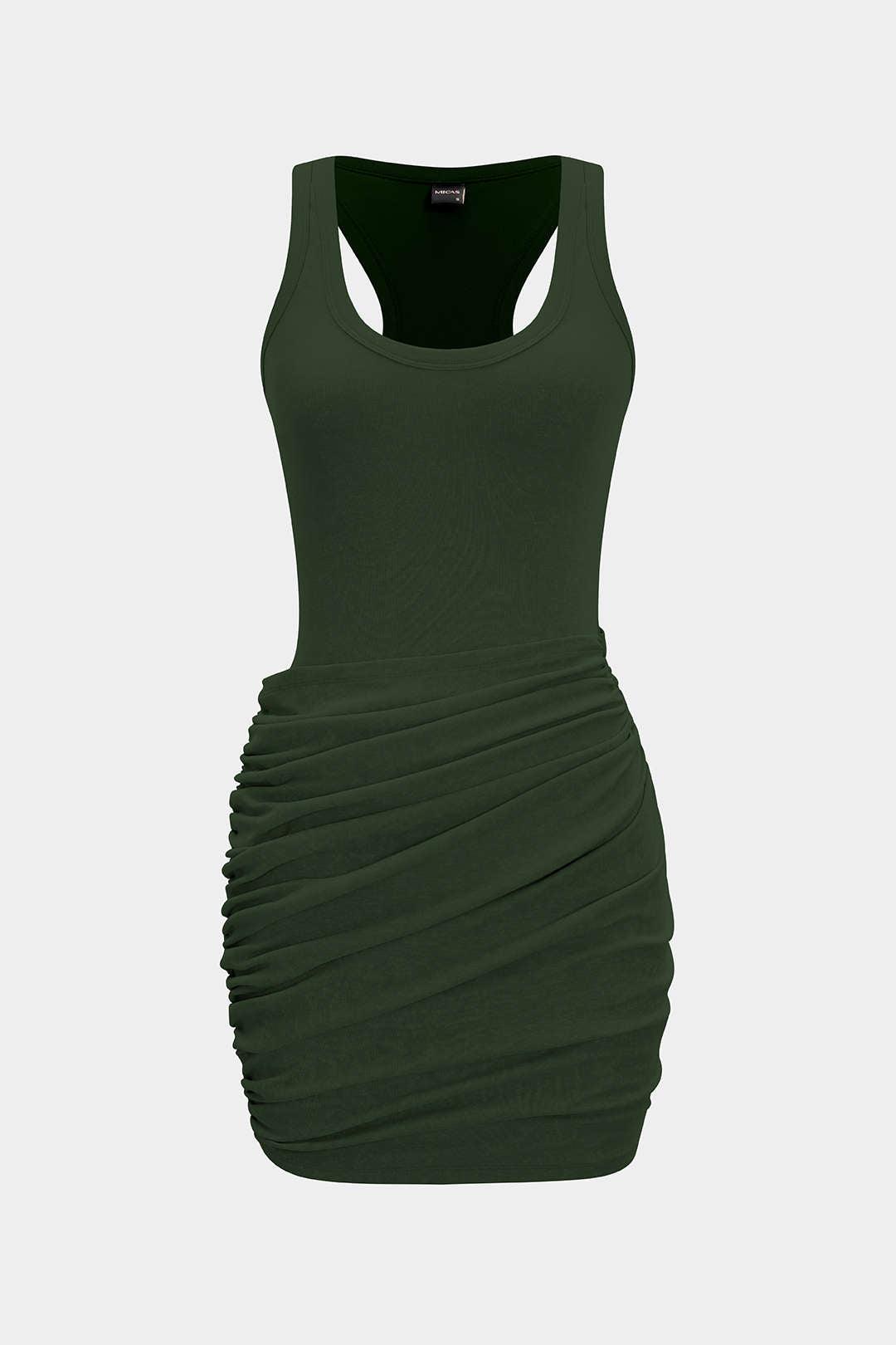 Ruched Tank Sleeveless Mini Dress