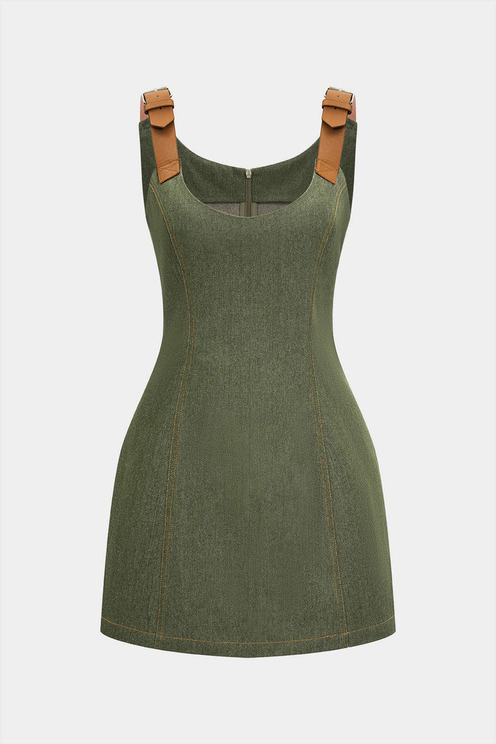 Metallic Decor Sleeveless Dress