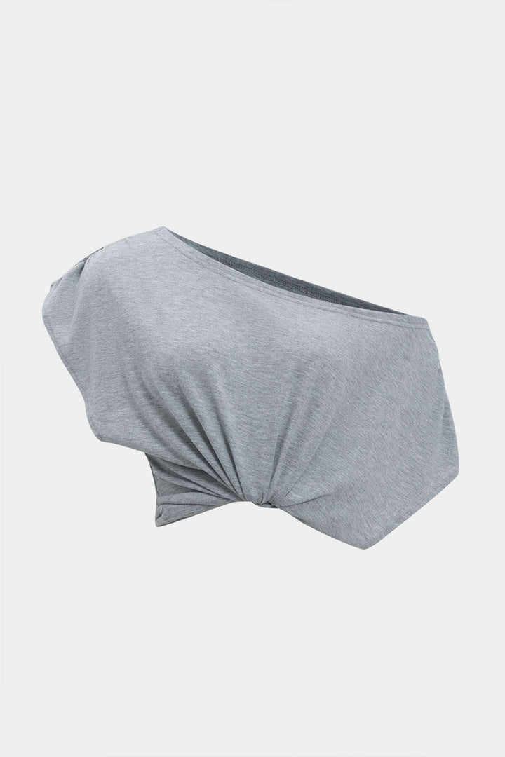 Asymmetrical  Top And Barrel Pants Set