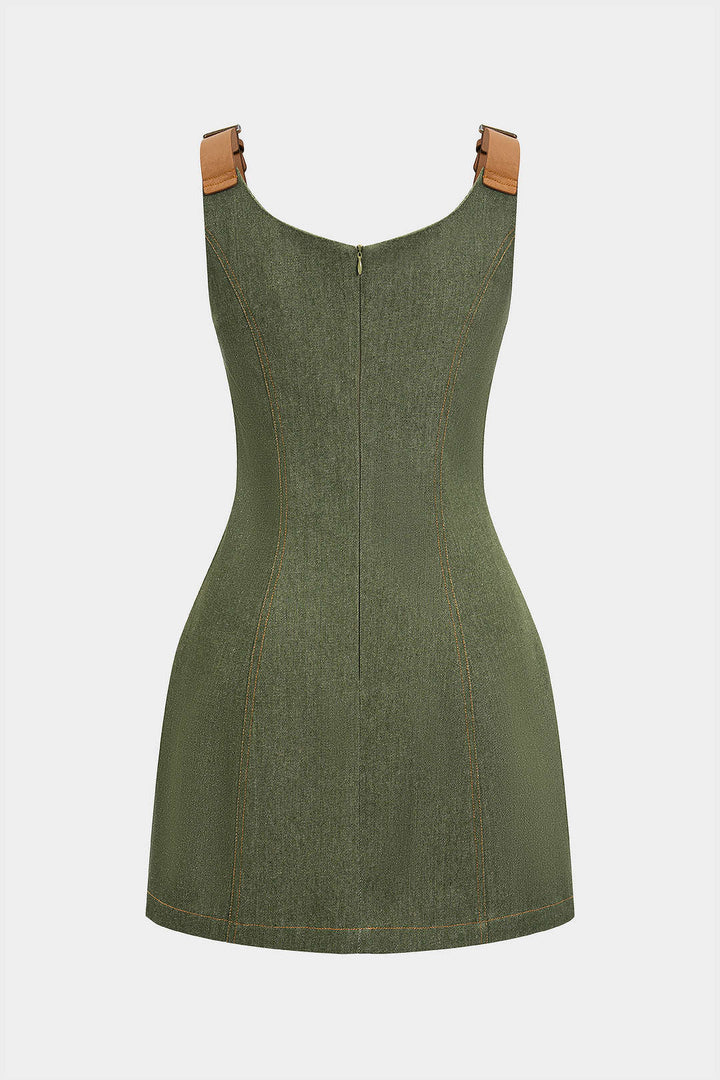 Metallic Decor Sleeveless Dress