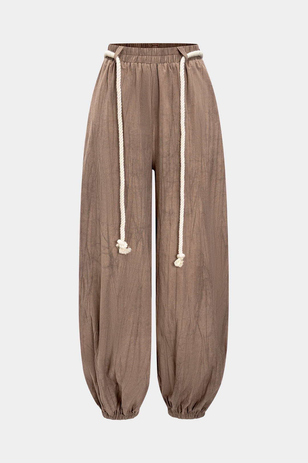 High Waist Drawstring Trousers