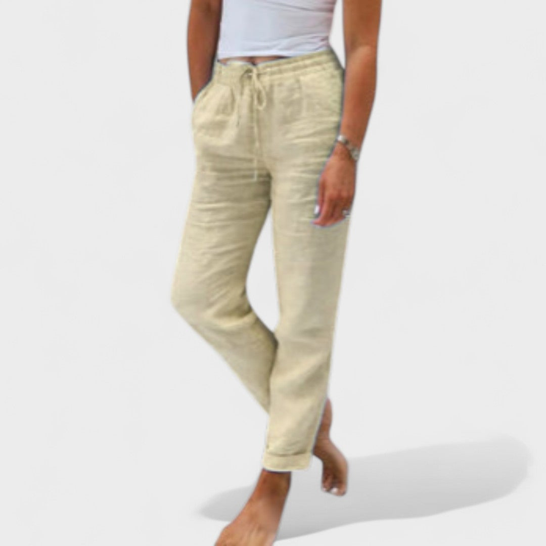 Harper - Linen Drawstring Pants