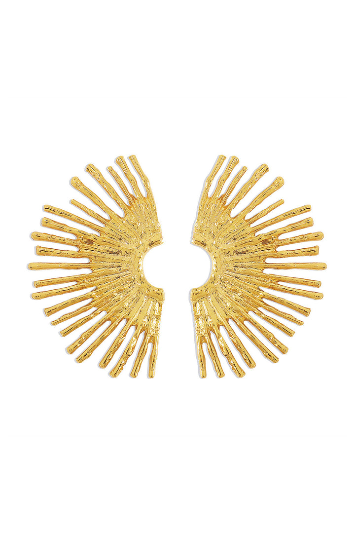 Metal Scalloped Earrings