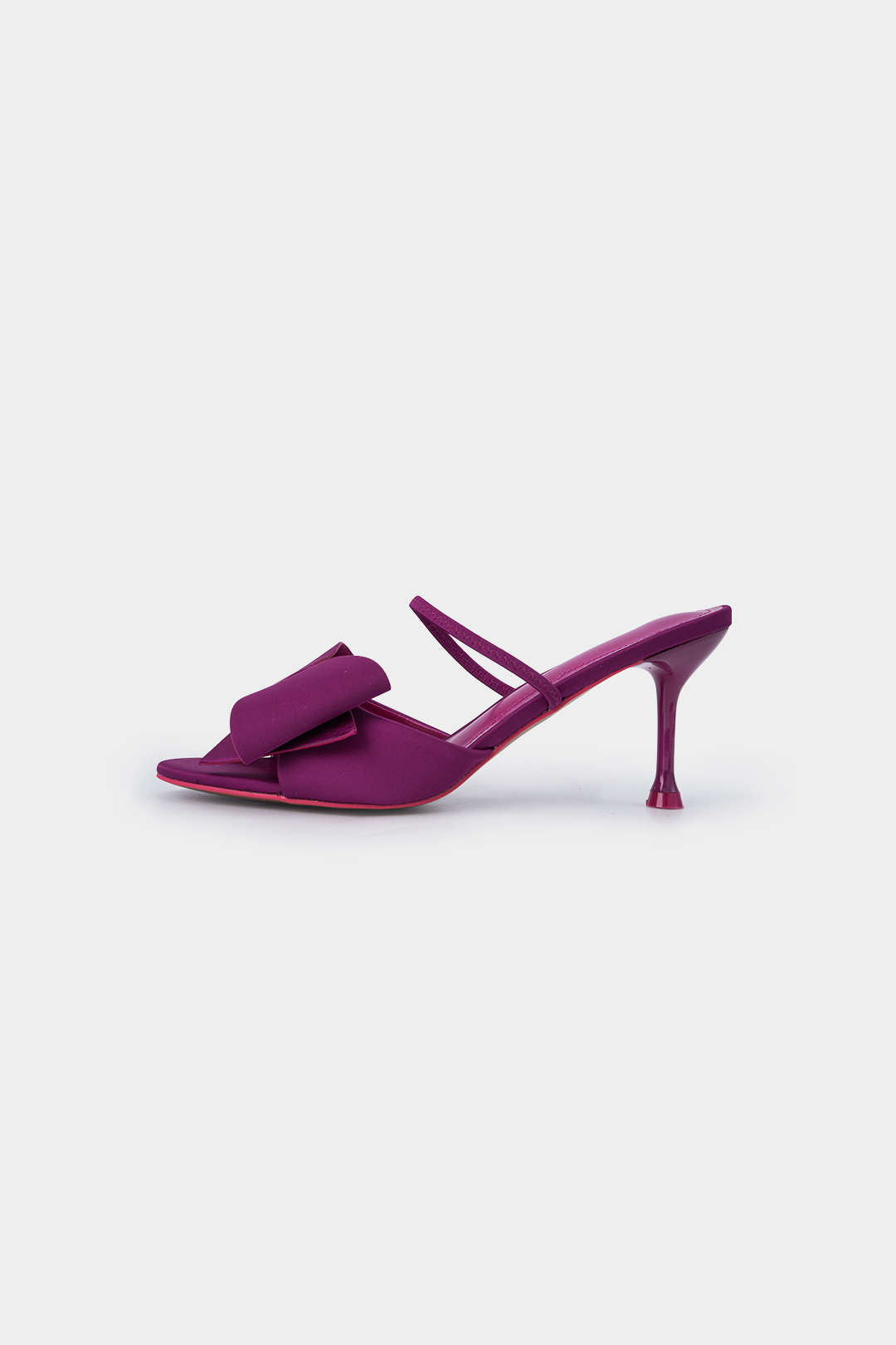 Faux Leather Butterfly Decor Pointed Heels