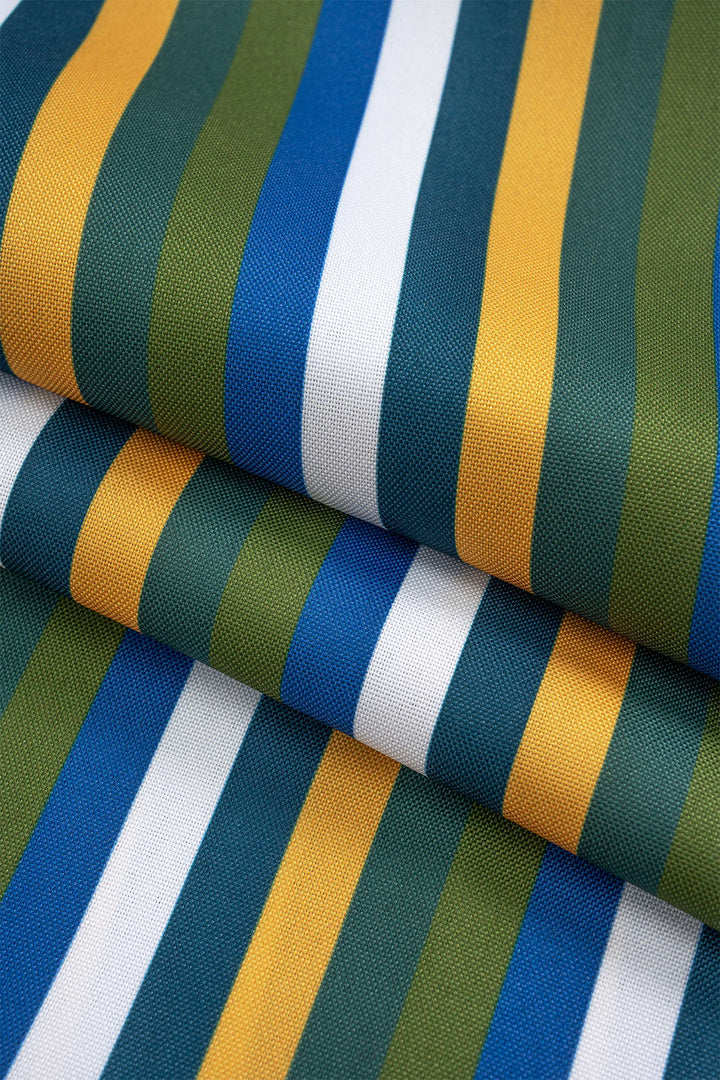 Contrast Stripe Print Ruched Tie Front Trousers