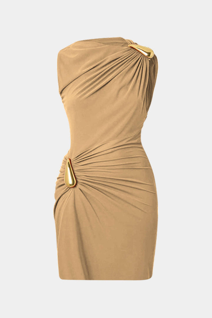 Metallic Sleeveless Mini Dress