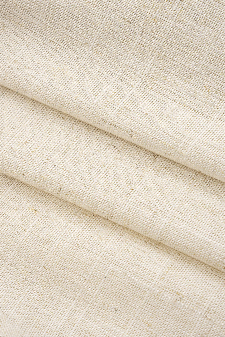 Linen V-Neck Button Short-Sleeve Shirt