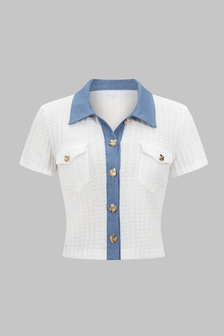 Patchwork Short-Sleeve Shirt