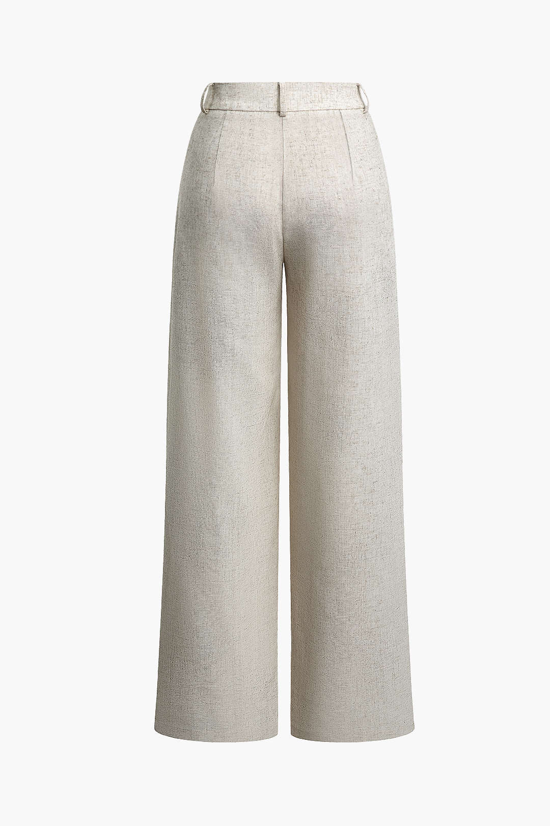 Linen Asymmetrical Zipper Straight Leg Pants