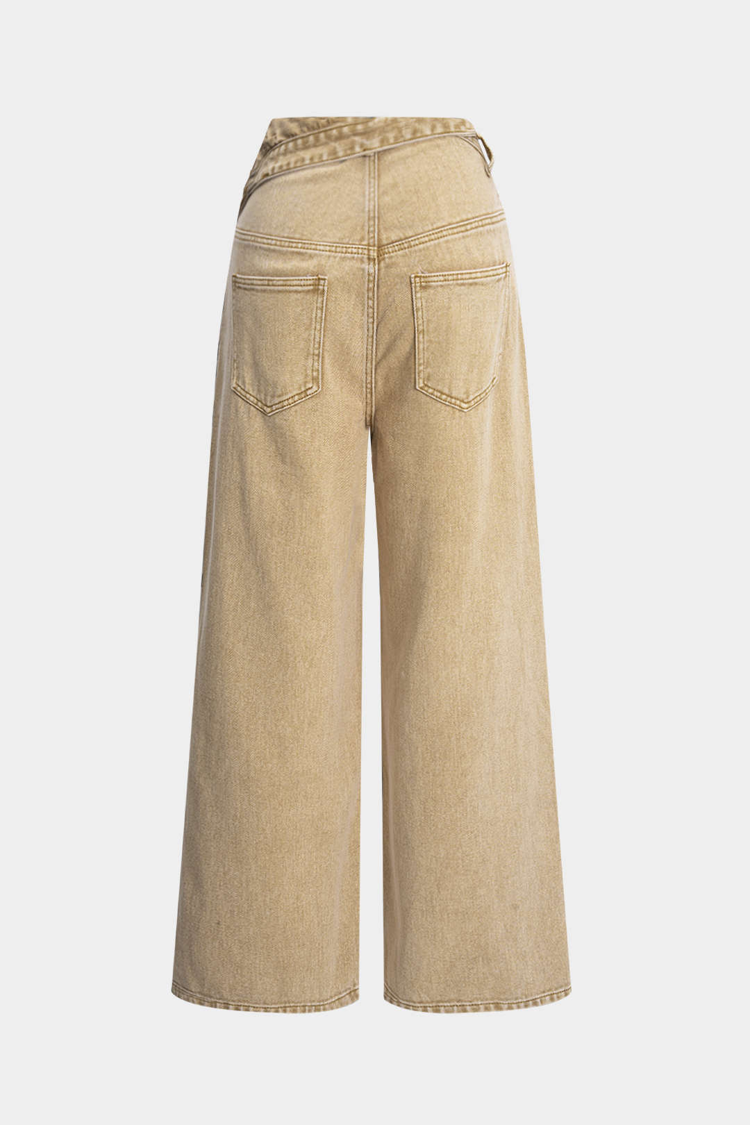 Denim Asymmetrical High Waist Jeans