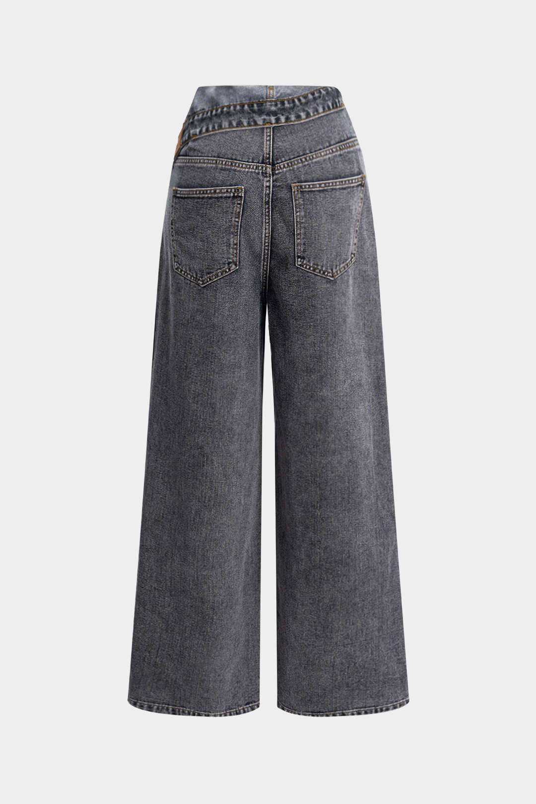 Denim Asymmetrical High Waist Jeans