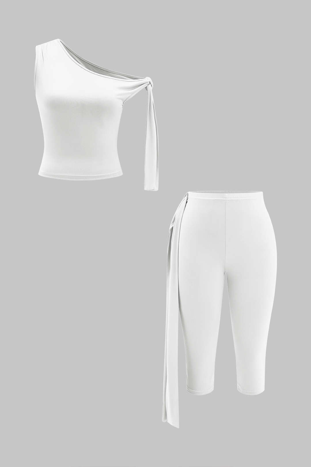 Tie-Up Detail Top And Shorts Set