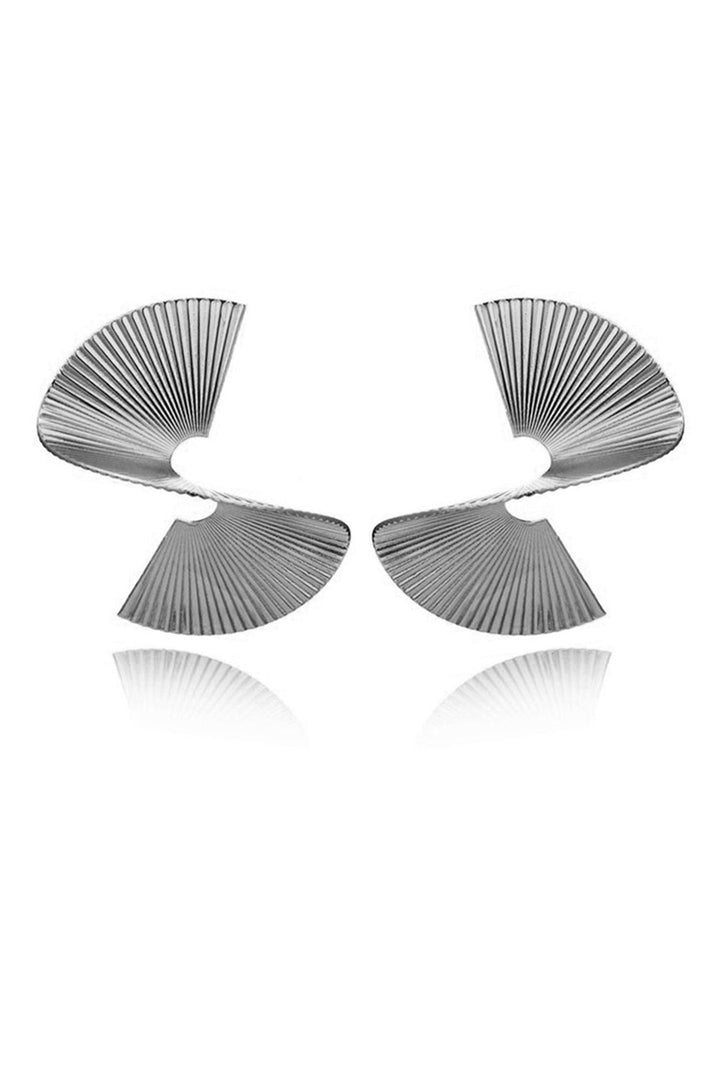 Pleated Metal Earrings