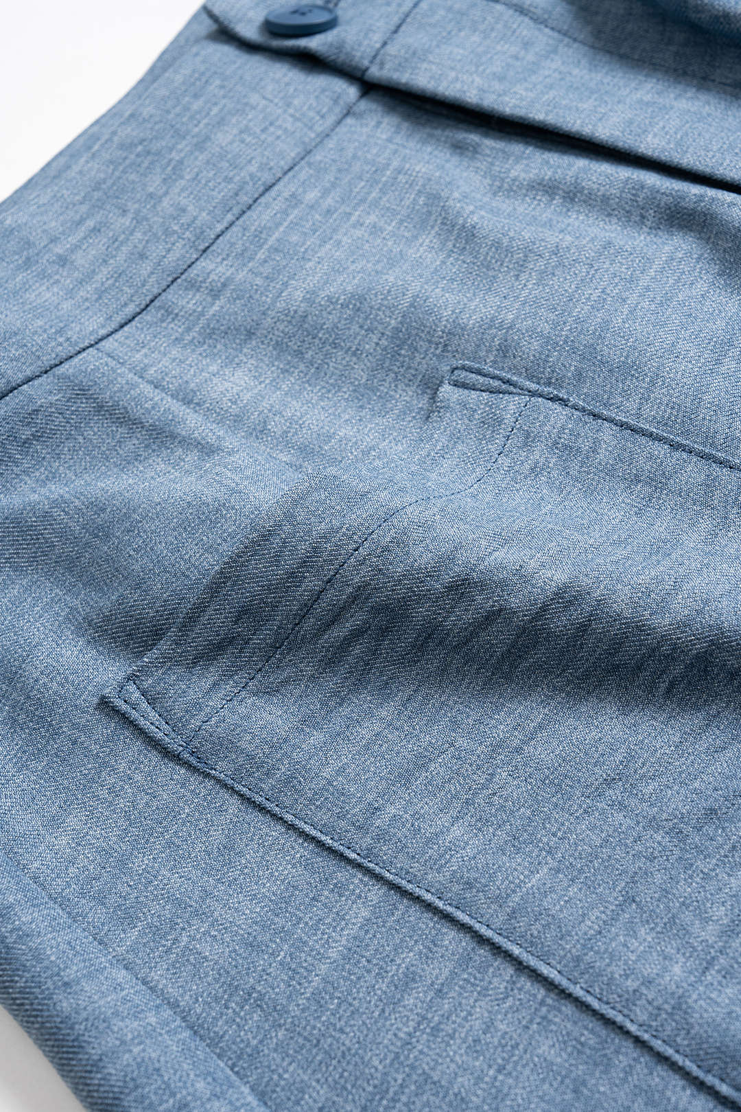 Ruched Zipper Pocket Wide Leg Trousers