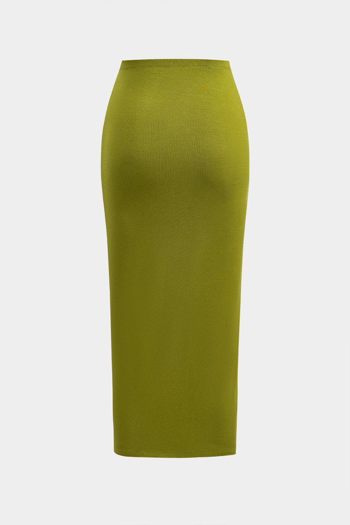 Tank Top And Ruched Twist Knot Skirt Set