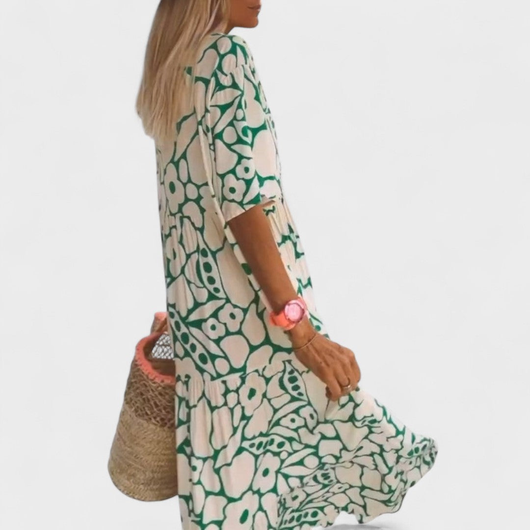 Bella - Dress with Bohemian Floral Look