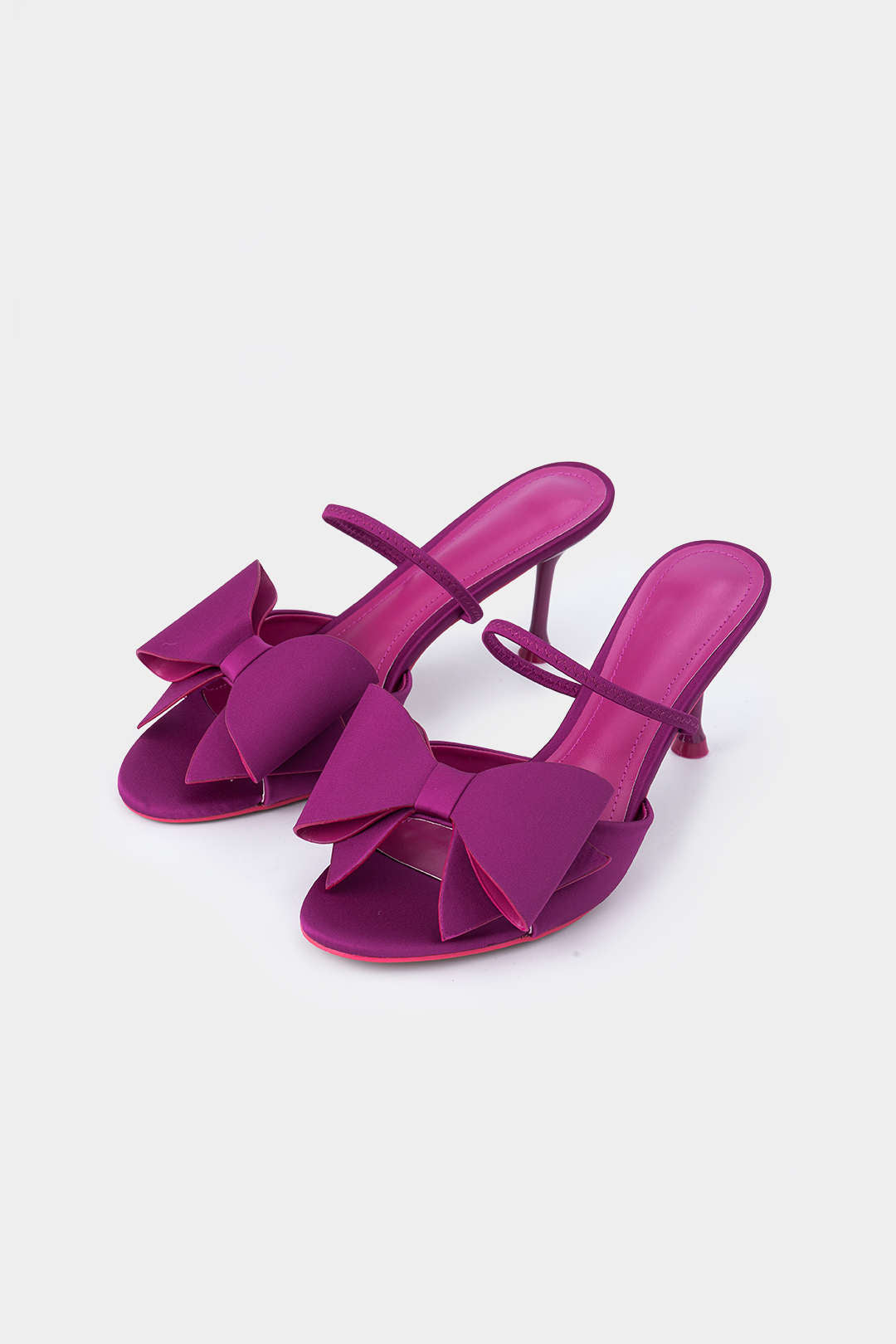 Faux Leather Butterfly Decor Pointed Heels