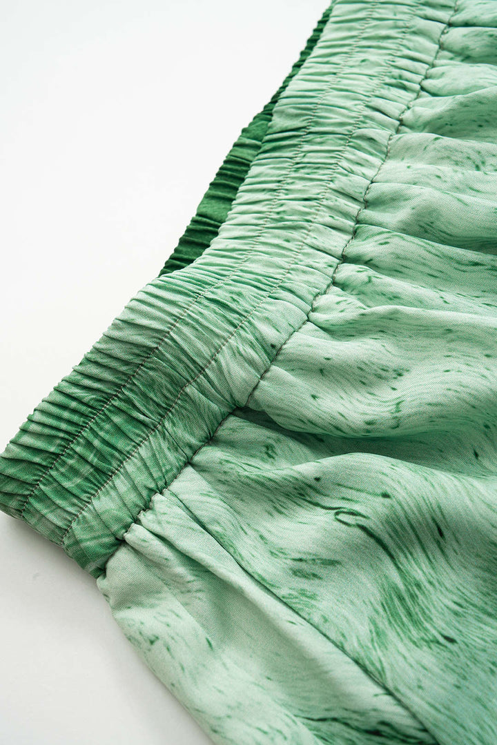Retro Print  Wide Leg Trousers