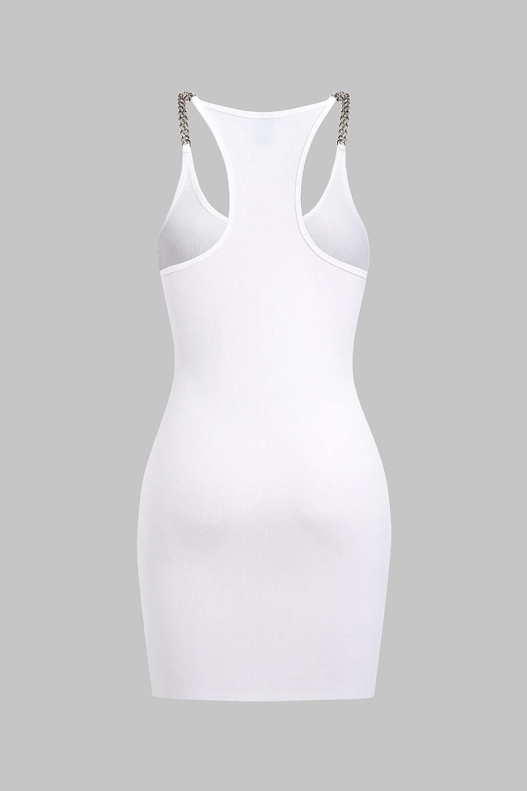 Chain Decor Sleeveless Mini Dress