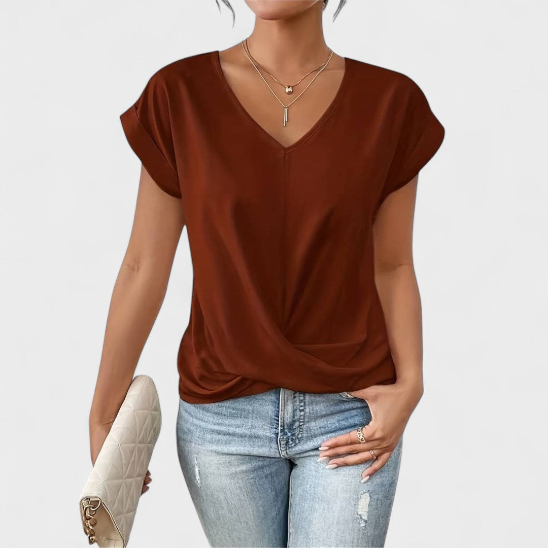 Zoey - Fresh V Neck Blouse
