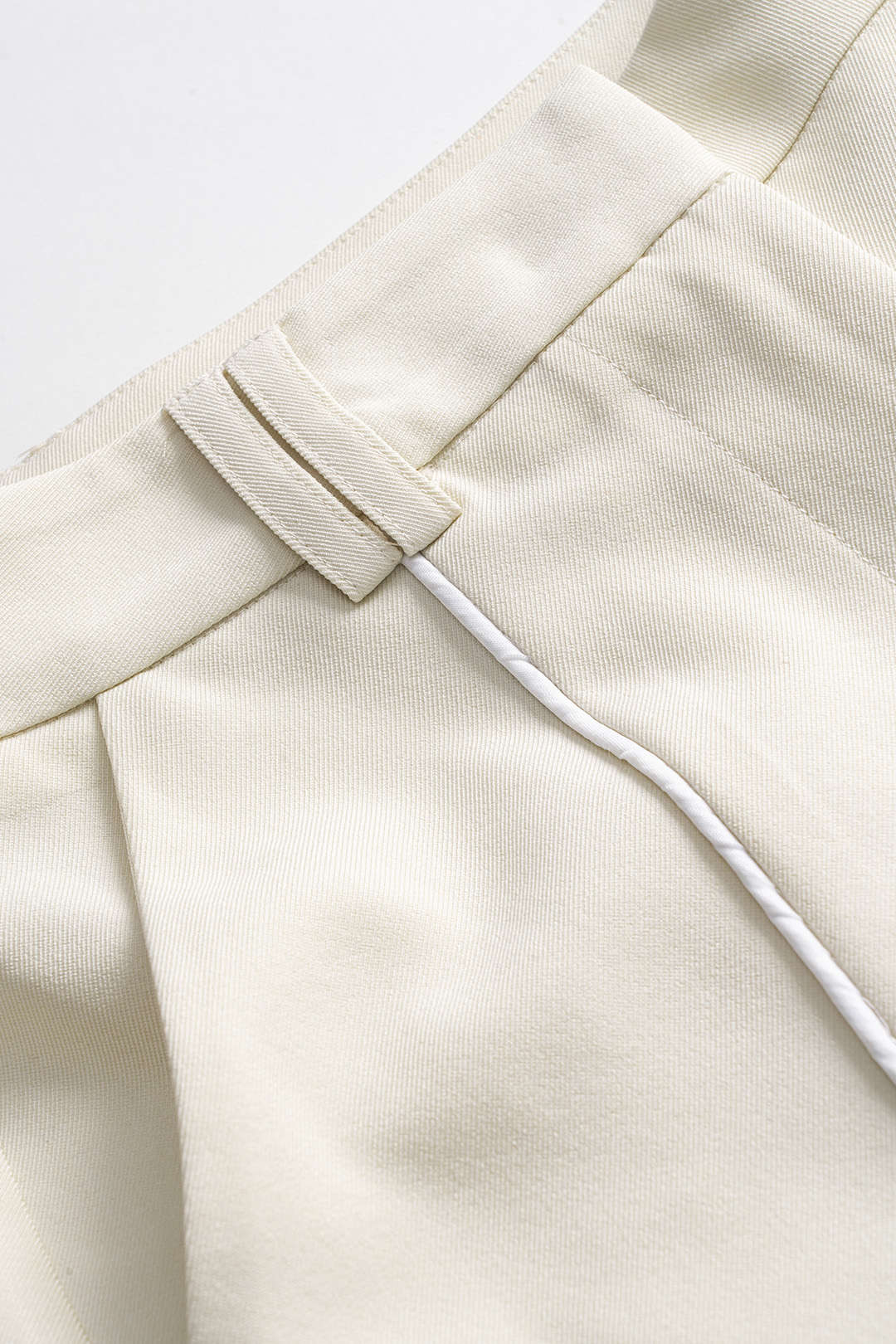 Patchwork Binding Straight-Leg Trousers