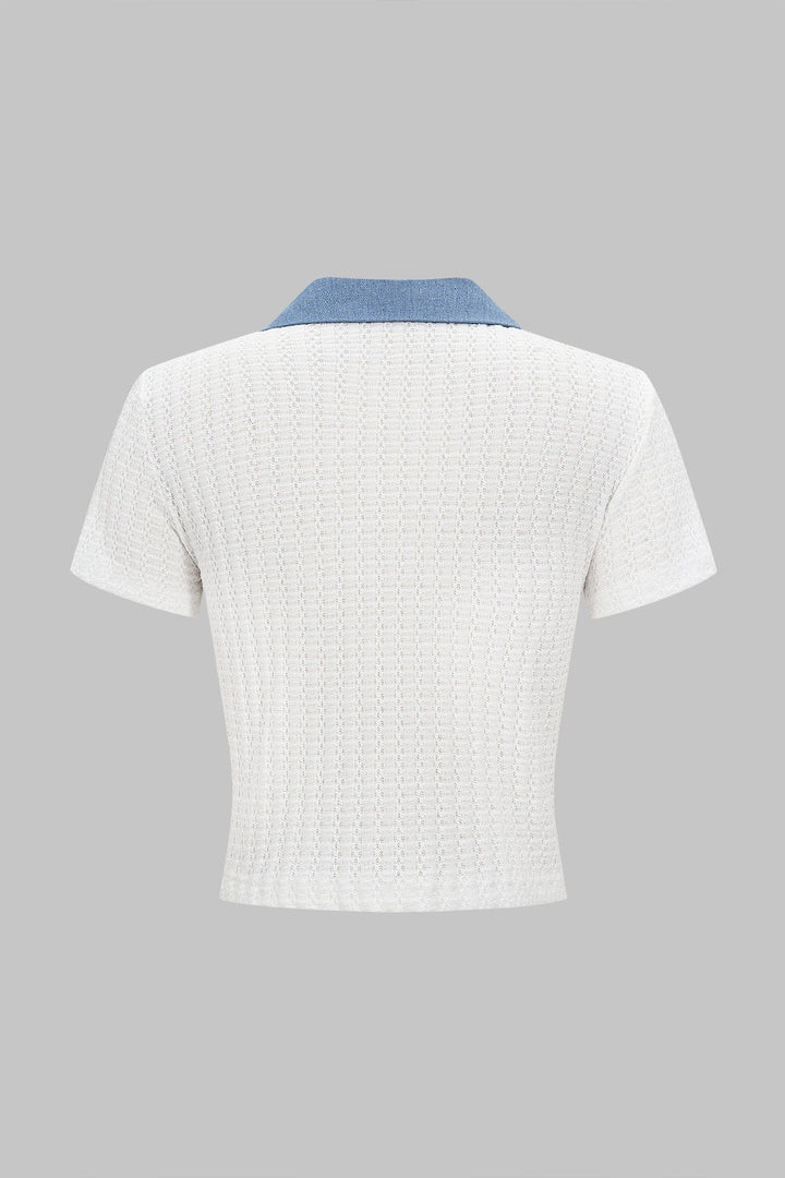 Patchwork Short-Sleeve Shirt