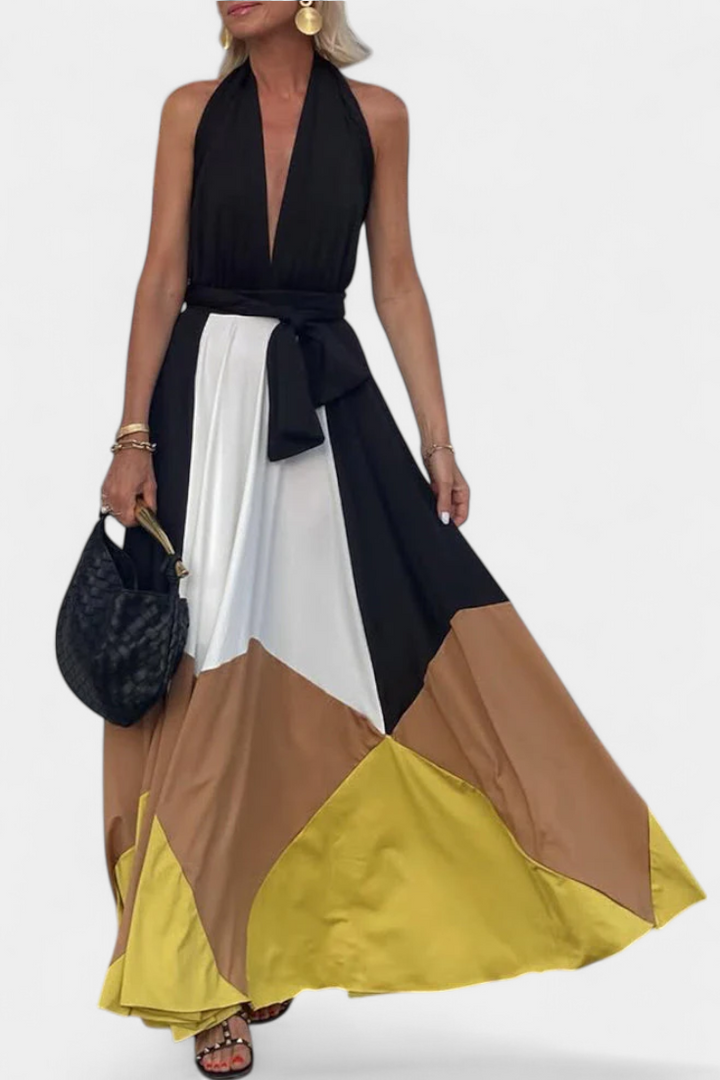 Nava Long Multiform Dress with Open Back