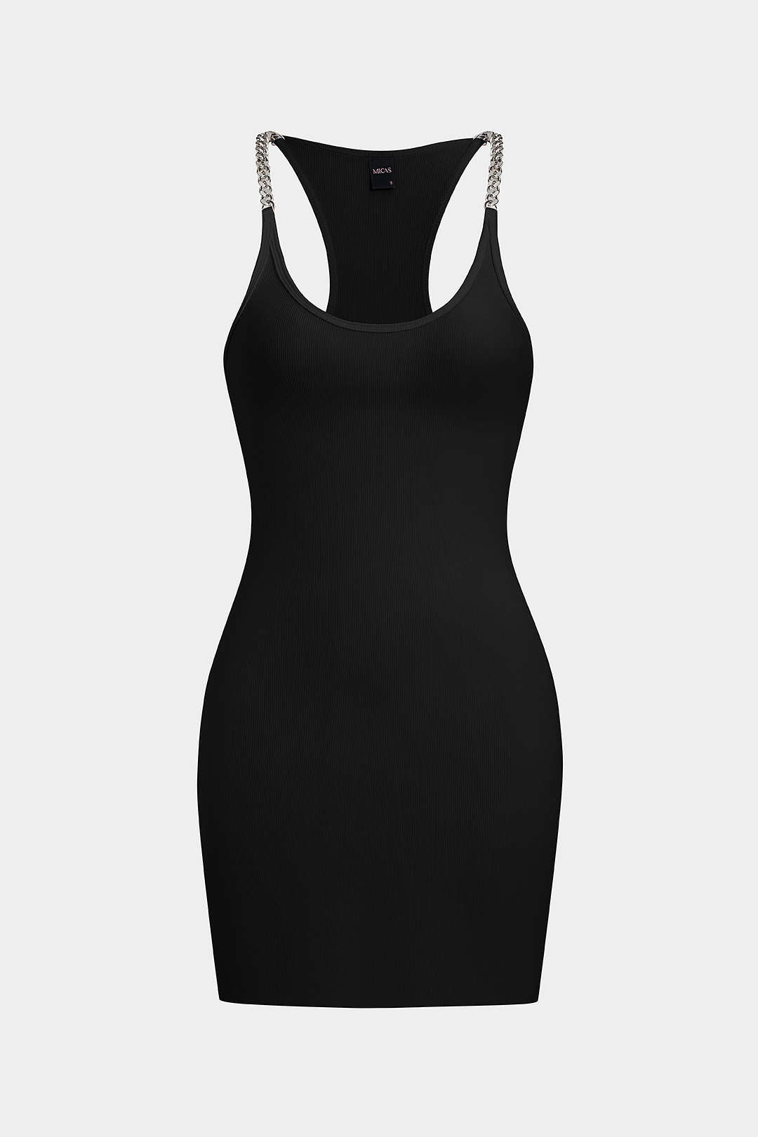 Chain Decor Sleeveless Mini Dress