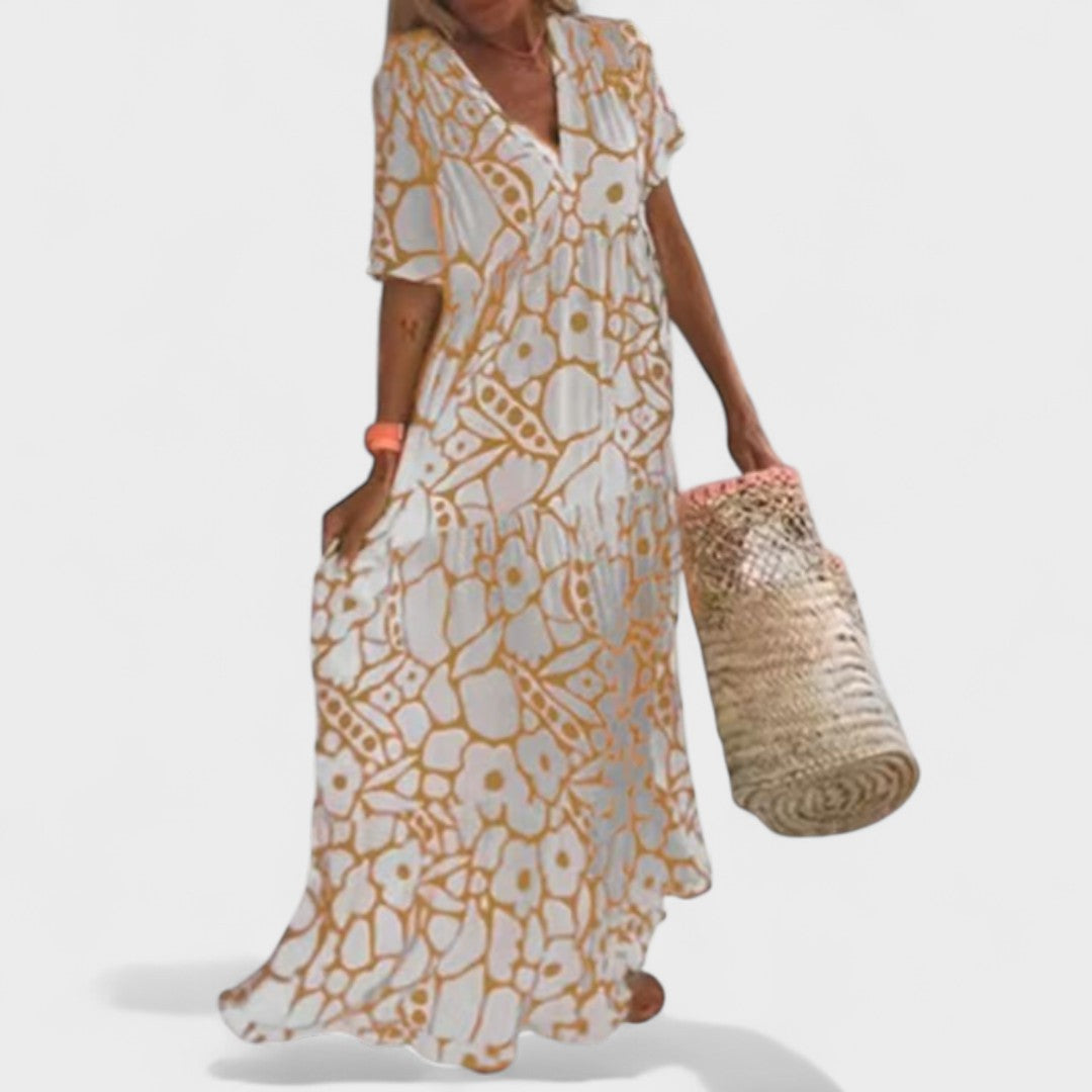 Bella - Dress with Bohemian Floral Look