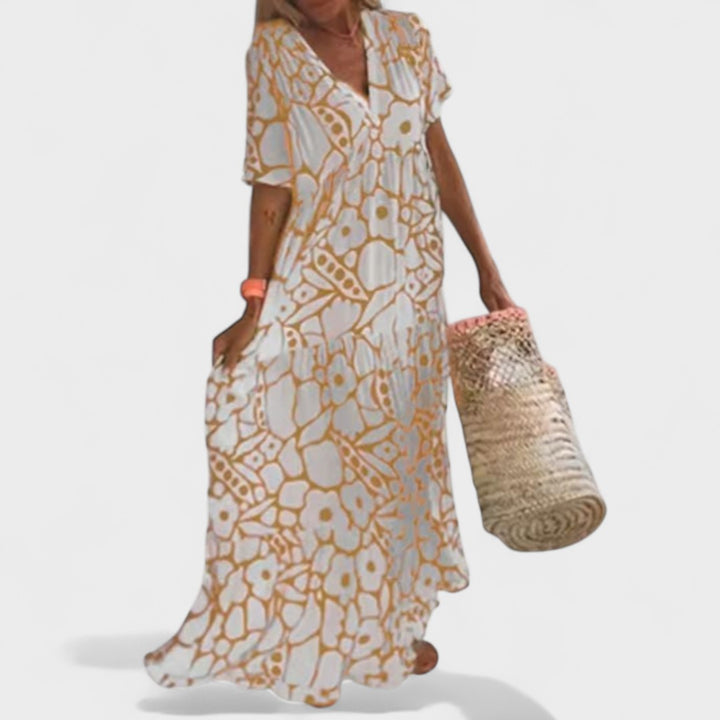 Bella - Dress with Bohemian Floral Look