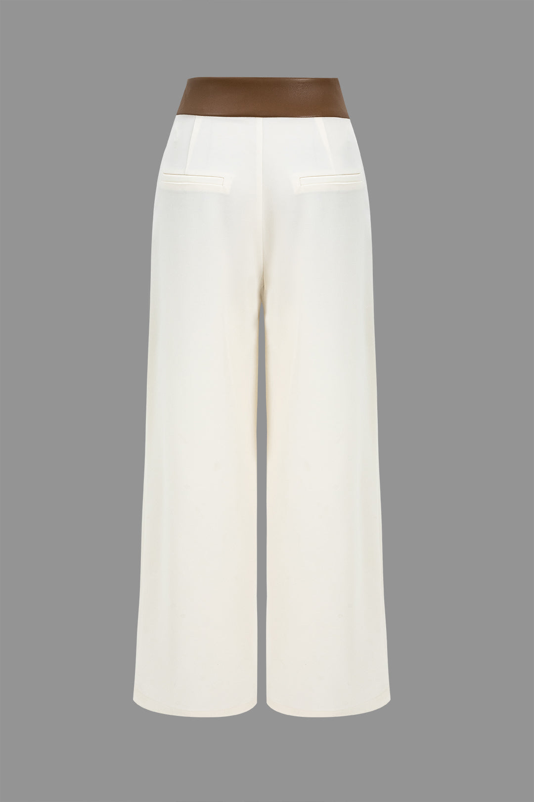 Faux Leather Patchwork Trousers