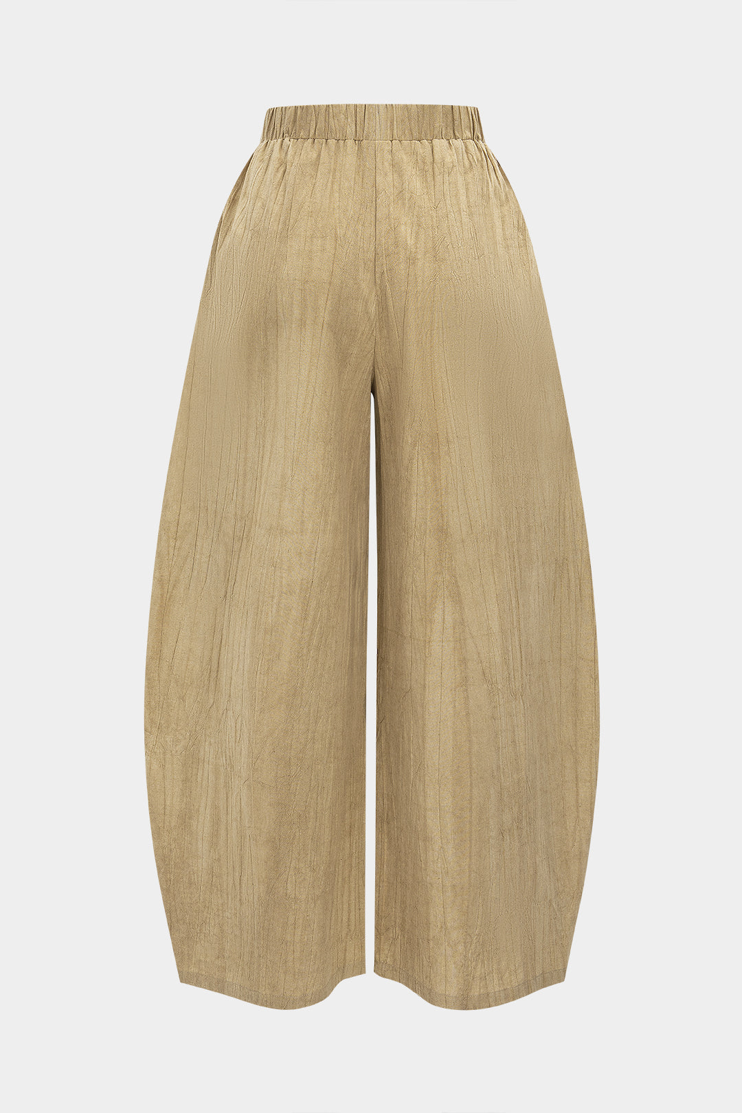 Linen Solid Wide Leg Trousers