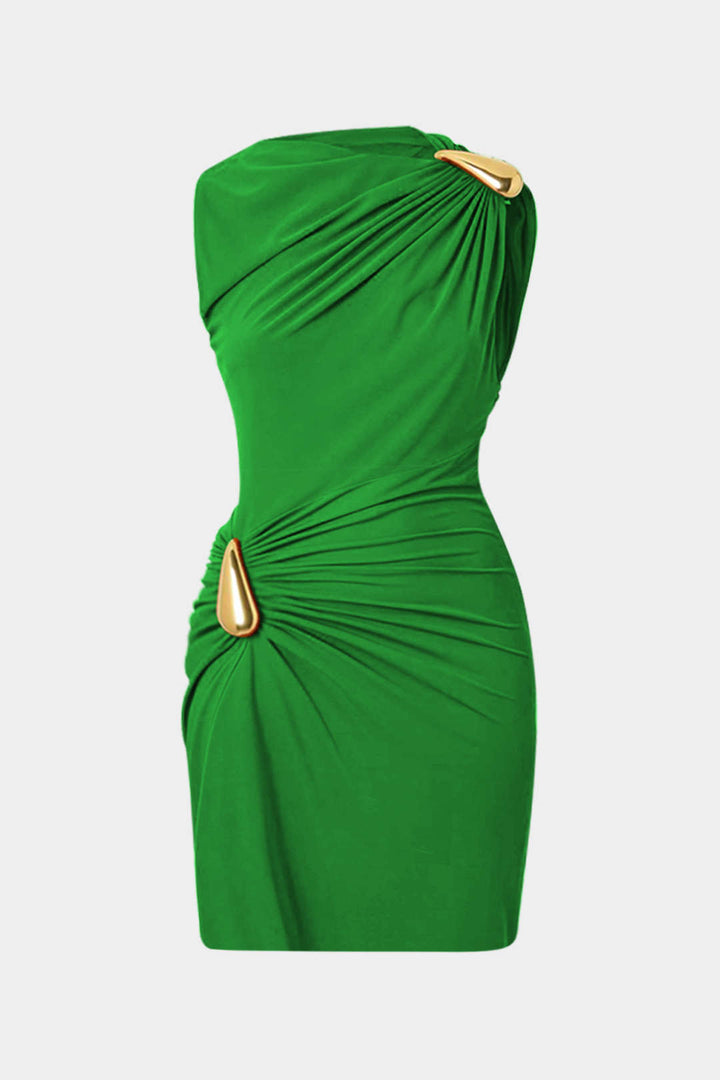 Metallic Sleeveless Mini Dress
