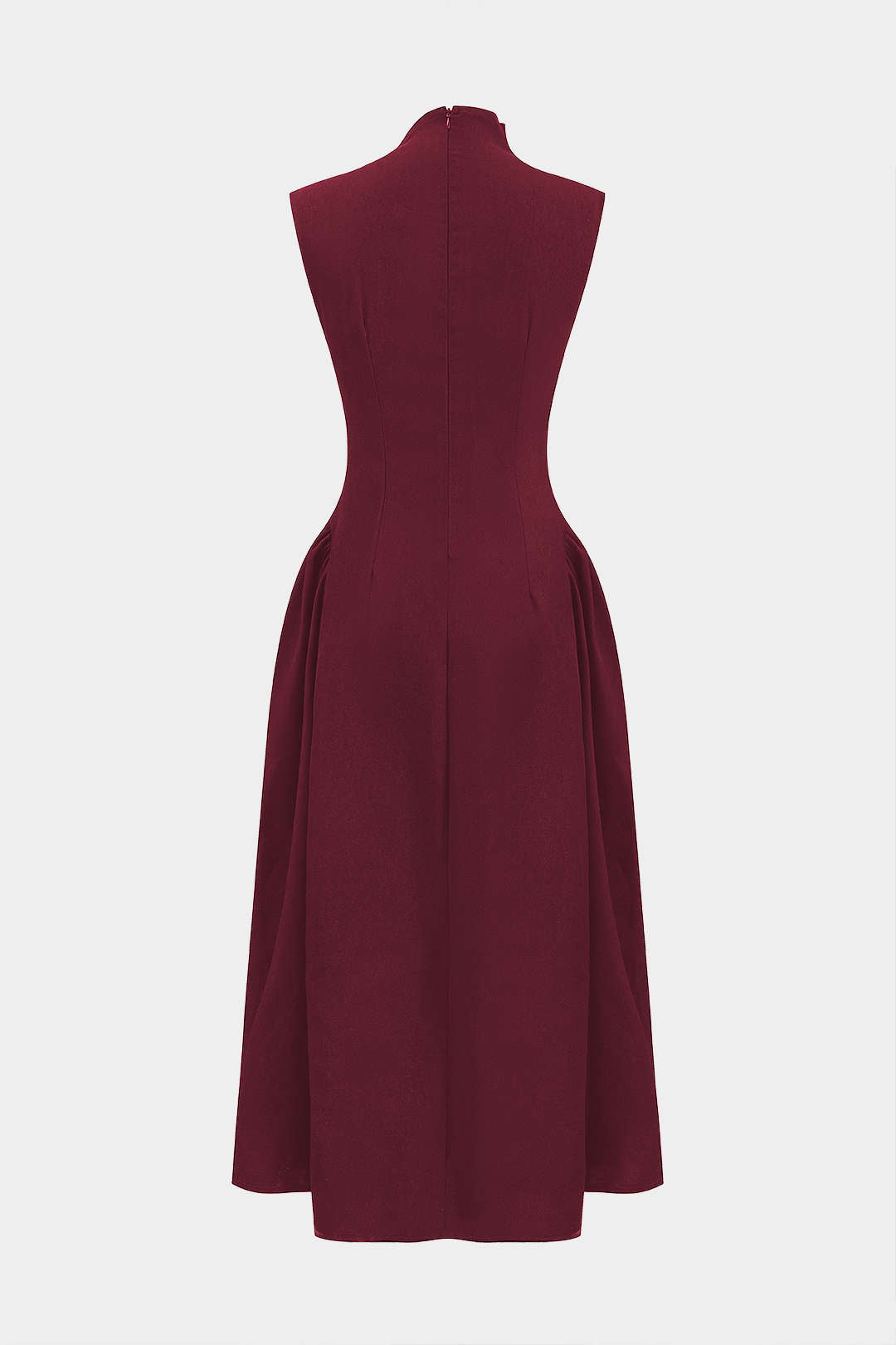 Metallic Decor Zipper Sleeveless Maxi Dress