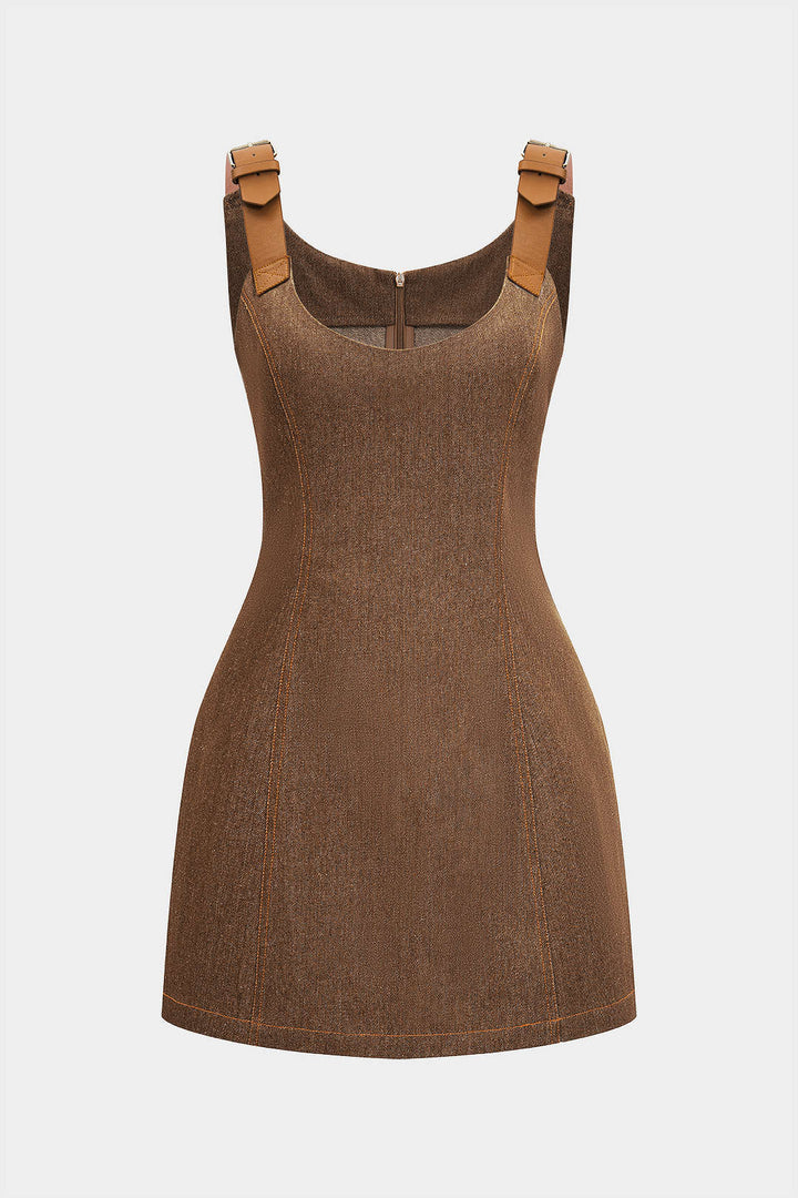 Metallic Decor Sleeveless Dress