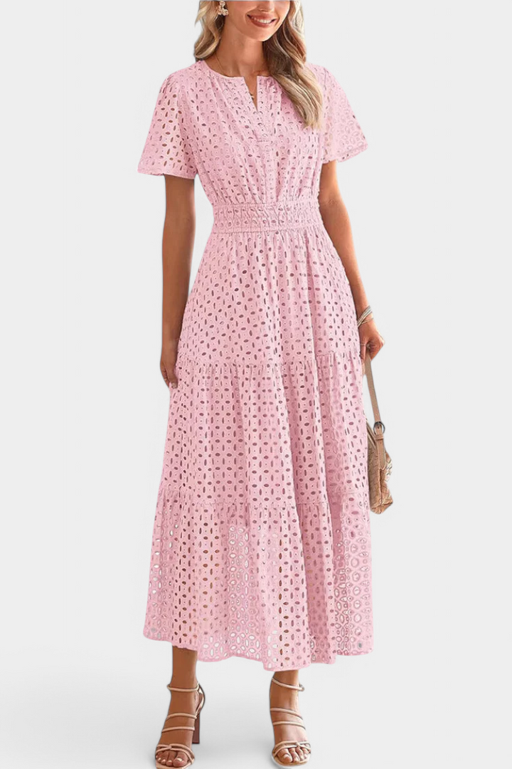 Imani Embroidered Lace Maxi Dress