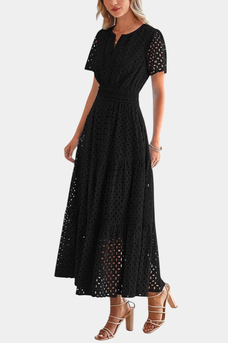 Imani Embroidered Lace Maxi Dress