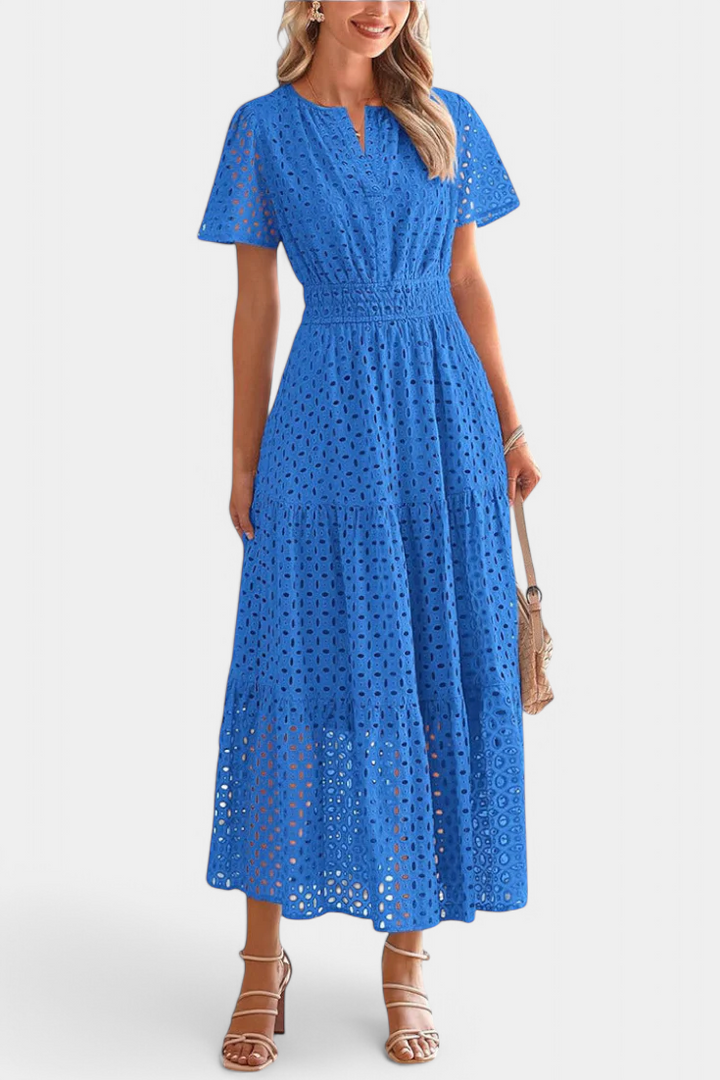 Imani Embroidered Lace Maxi Dress