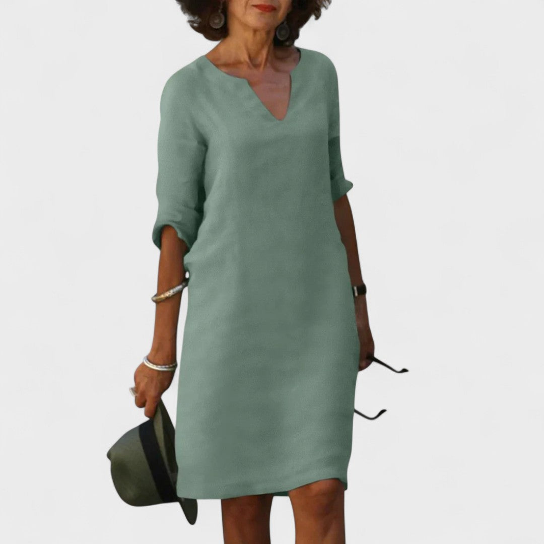 Ariana - Elegant V Neck Dress