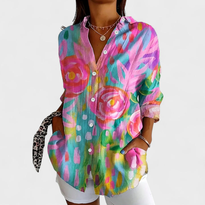 Brooklyn - Flower and Colorful Shirt