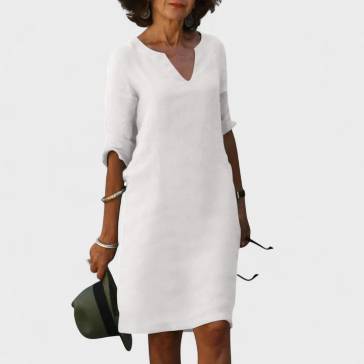 Ariana - Elegant V Neck Dress